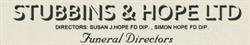 Stubbins & Hope, Bolsover opening hours