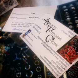 Artistic Tattooing in Crewe (Woore) - Opening Hours