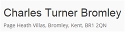 Charles Turner Bromley of Bromley opening hours