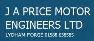 J A Price Motor Engineers Ltd in Lydham (Bishops Castle) - Opening Hours