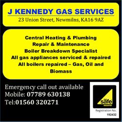 J. Kennedy Gas Services, Newmilns opening hours