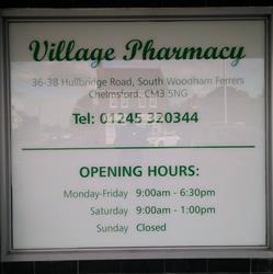 Village Pharmacy Travel, Private and ear microsuction Clinic, South Woodham Ferrers opening hours