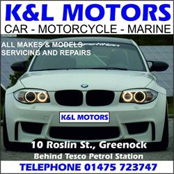 K & L Motors Greenock, opening hours