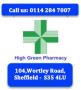 High Green Pharmacy, opening hours