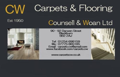 CW Carpets & Flooring Mobile Servicea, Blackburn opening hours