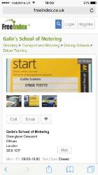 Galin's School of Motoring in London (Eltham) - Opening Hours
