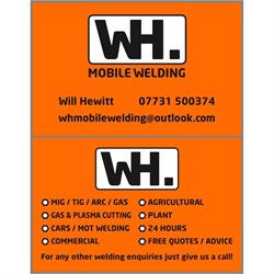 WH Mobile Welding & Fabrication Services, Ferndown opening hours