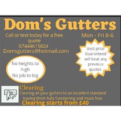 Dom's Gutters, Tunbridge Wells opening hours