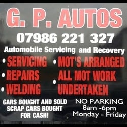 G.P Autos Portsmouth Ltd, opening hours