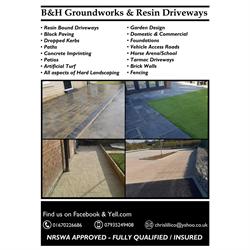B & H Groundworks & Resin Driveways, Blyth opening hours