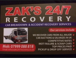 ZAK'S 24/7 RECOVERY LTD in Birmingham (West Midlands) - Opening Hours