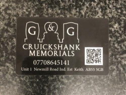 G & G Cruickshank memorials, Keith opening hours