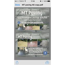 MT Paving (Essex) Ltd, Harlow opening hours
