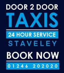 Door 2 Door Taxi Staveley, opening hours