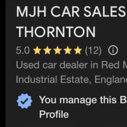 MJH CAR SALES THORNTON, Thornton-Cleveleys opening hours